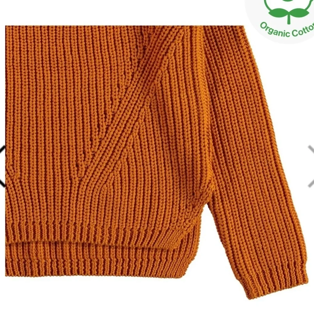 Molo Kids' Organic Cotton Sweater - Autumn brown  Euro 110/116 U.S. 5 to 6 years